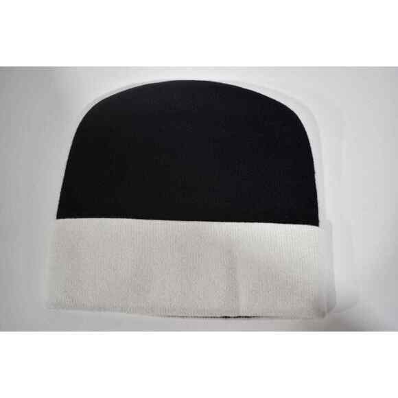 Chanel 22A Cashmere Black White CC Logo Foldover Beanie Winter Hat Cap Cloche main image 9